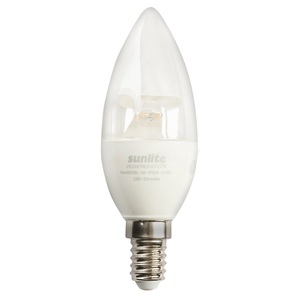 Sunlite 81486-SU 5W B10 Warm White LED Light Bulb
