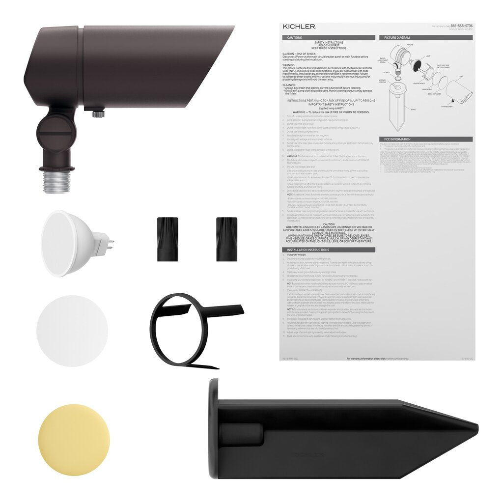 Kichler 16193AZT 10W LED Architectural Fixture Landscape Kit Accent