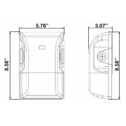 Halco 10452 26W LED Type 4 Dimmable Fixture SekurPak Wallpack Field