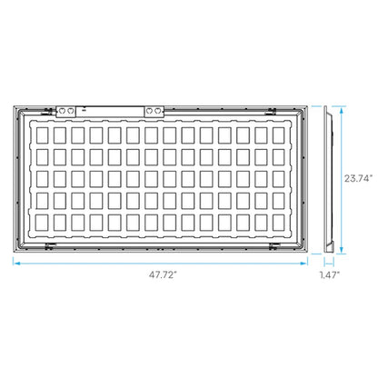 Luxrite LR24294 50W/60W/70W LED Back Lit Flat Panel Dimmable Fixture