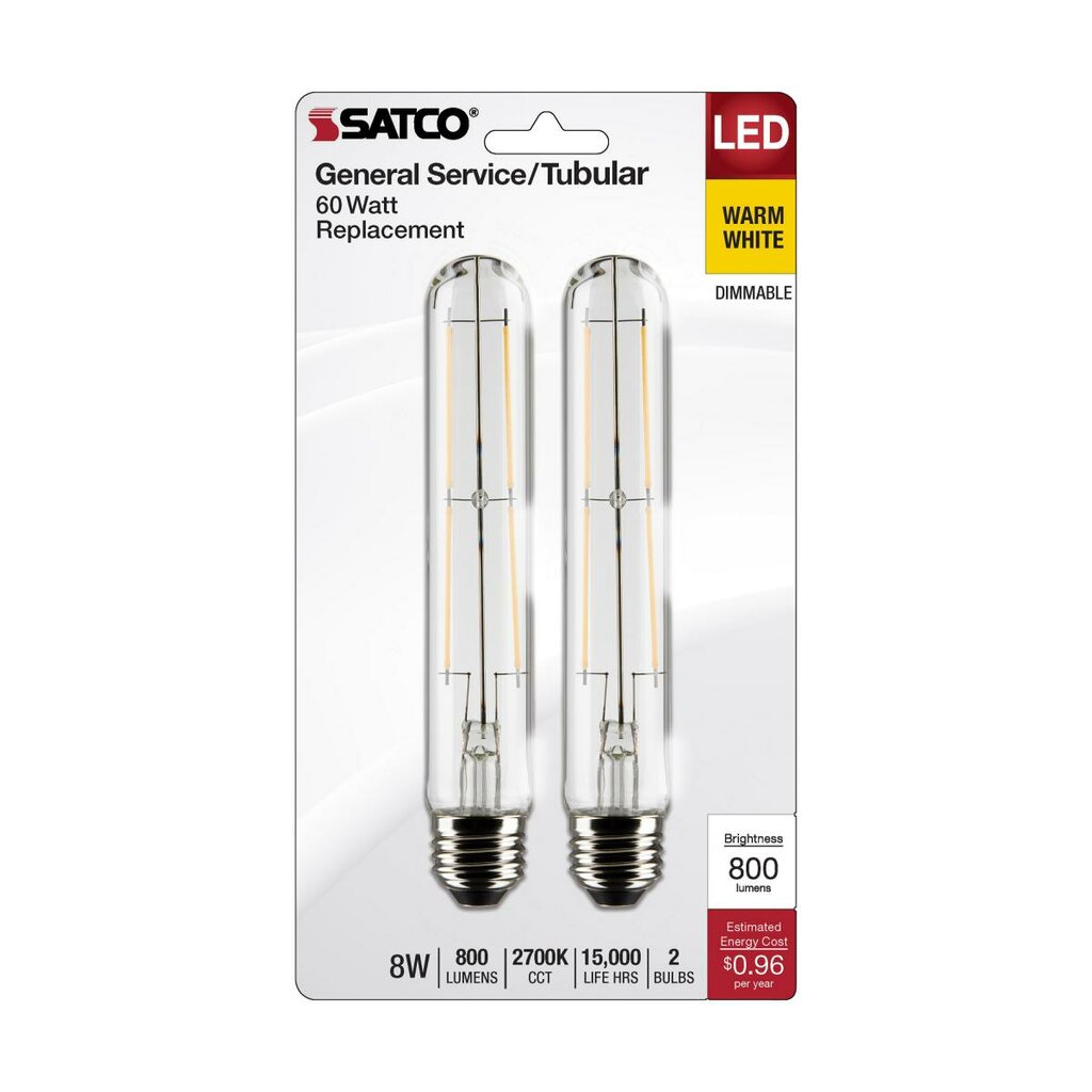 2 pack - Satco S21867 8W T9 LED Light Bulb