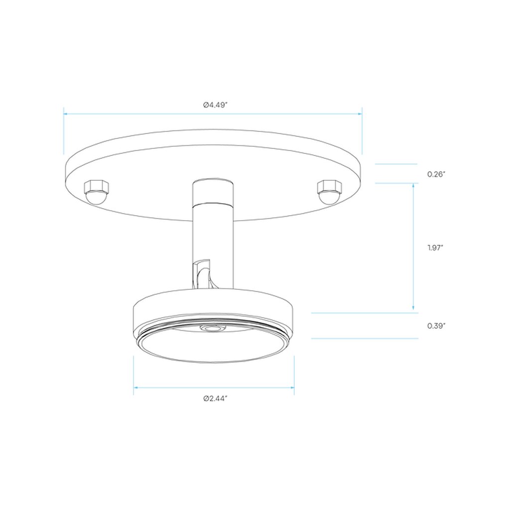 Luxrite LR43735 SURFACE MOUNT MONOPOINT LEDCYL2.5/SMOUNT/MONO/WT