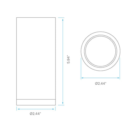 Luxrite LR43720 15W LED Cylinder Dimmable Fixture