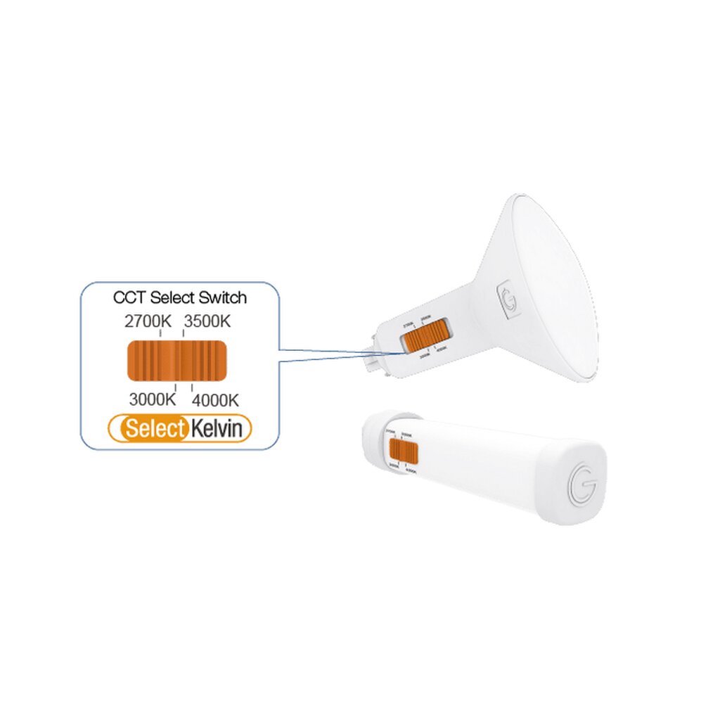 6 pack - Green Creative 37085 8W BR30 CCT LED Light Bulb