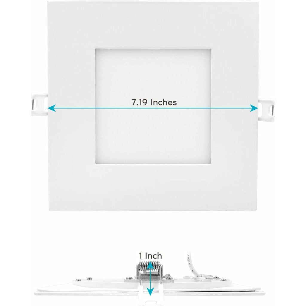 Luxrite LR23764 12W LED Wafer Dimmable Fixture 6" Mini Square CCT
