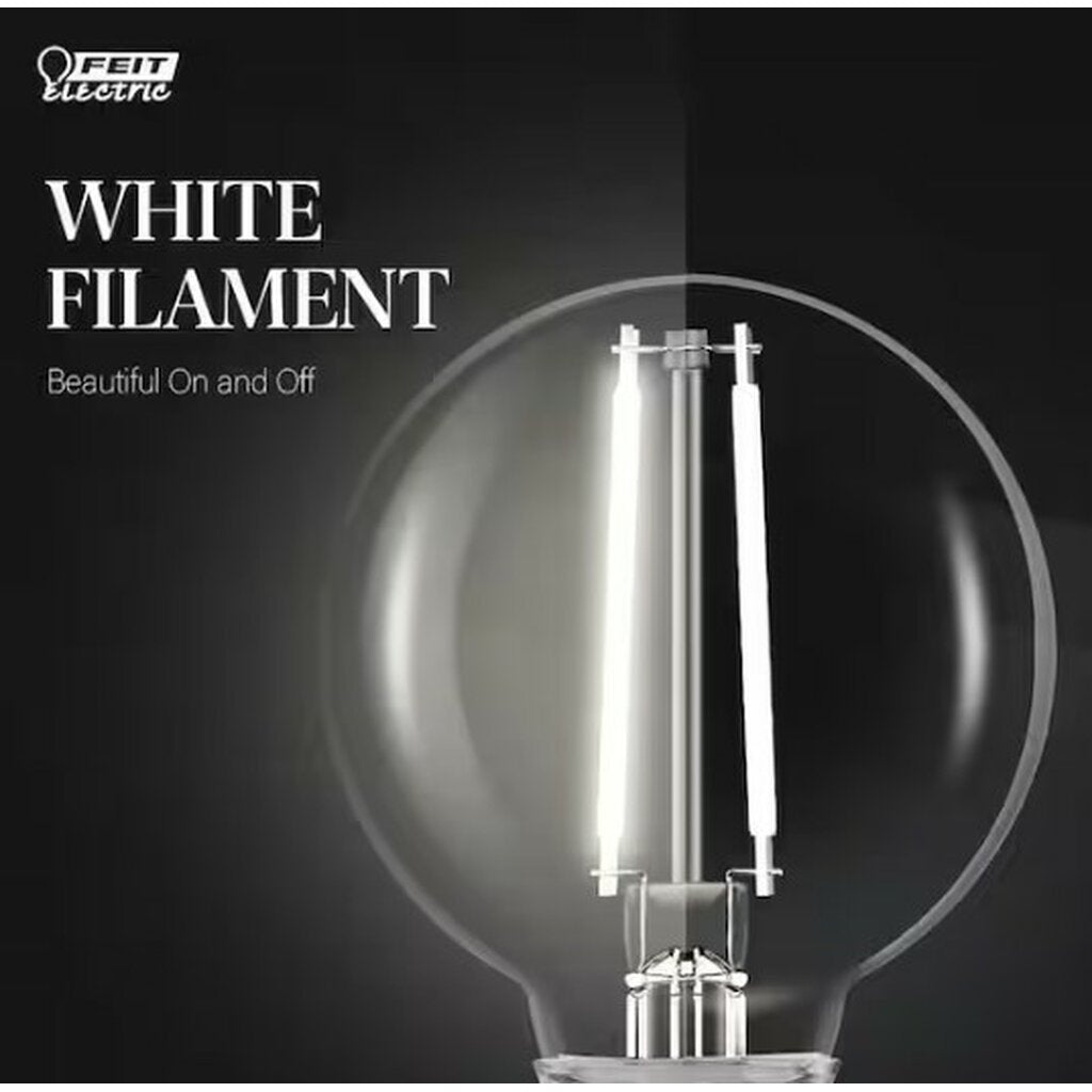 2 pack - Feit Electric G1660935CAWFILHD2/24 8.3W G16.5 3500K LED