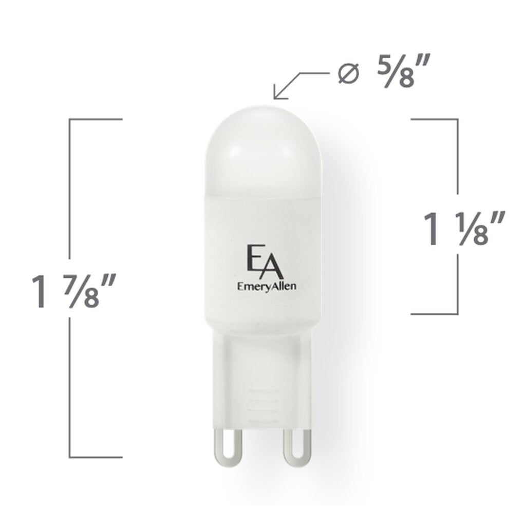 EmeryAllen EA-G9-2.5W-DTW-2718-D 2.5W T4 Dim to warm LED Light Bulb