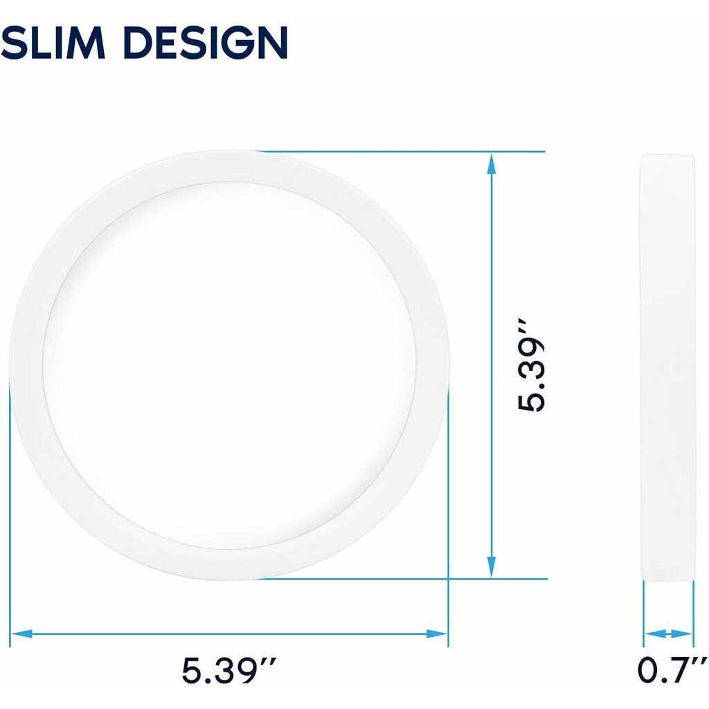Luxrite LR23550 10W LED Slim Dimmable Fixture 5" SLIM SURFACE MOUNT