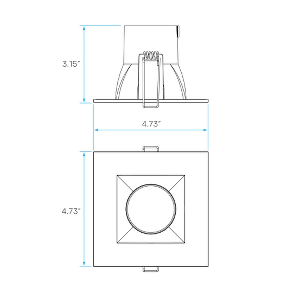Luxrite LR23327 LED Decorative Dimmable Fixture /RDL4/5CCT/SQ/WT2