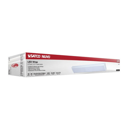 Satco 65-1211 39W LED Ceiling Wrap Fixture 4FT WRAP CCT Wrap Around