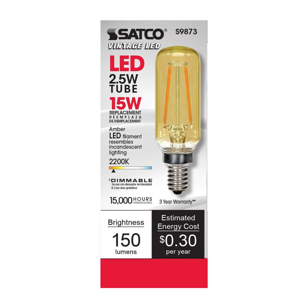6 pack - Satco S9873 2.5W T6 LED Light Bulb