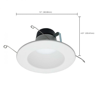 Satco S11883 8W/10.5W/13.5W LED Deep Baffle Fixture Field Selectable