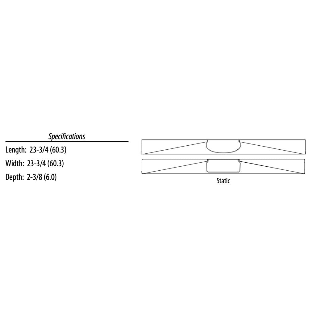 Lithonia 2BLT2RB 33L ADP LP835 LED Ribbed Reflector Fixture