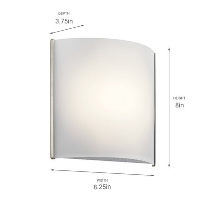 Kichler 10797NILED 16W LED Fixture This one-light wall sconce