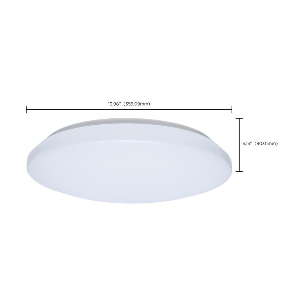 Satco 62-1853 13.5W LED Dimmable Fixture 14" CLOUD FIXTURE W/SENSOR