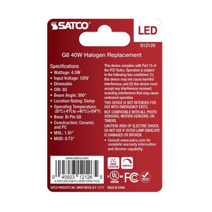 Satco S12126 4.5W T6 LED Light Bulb