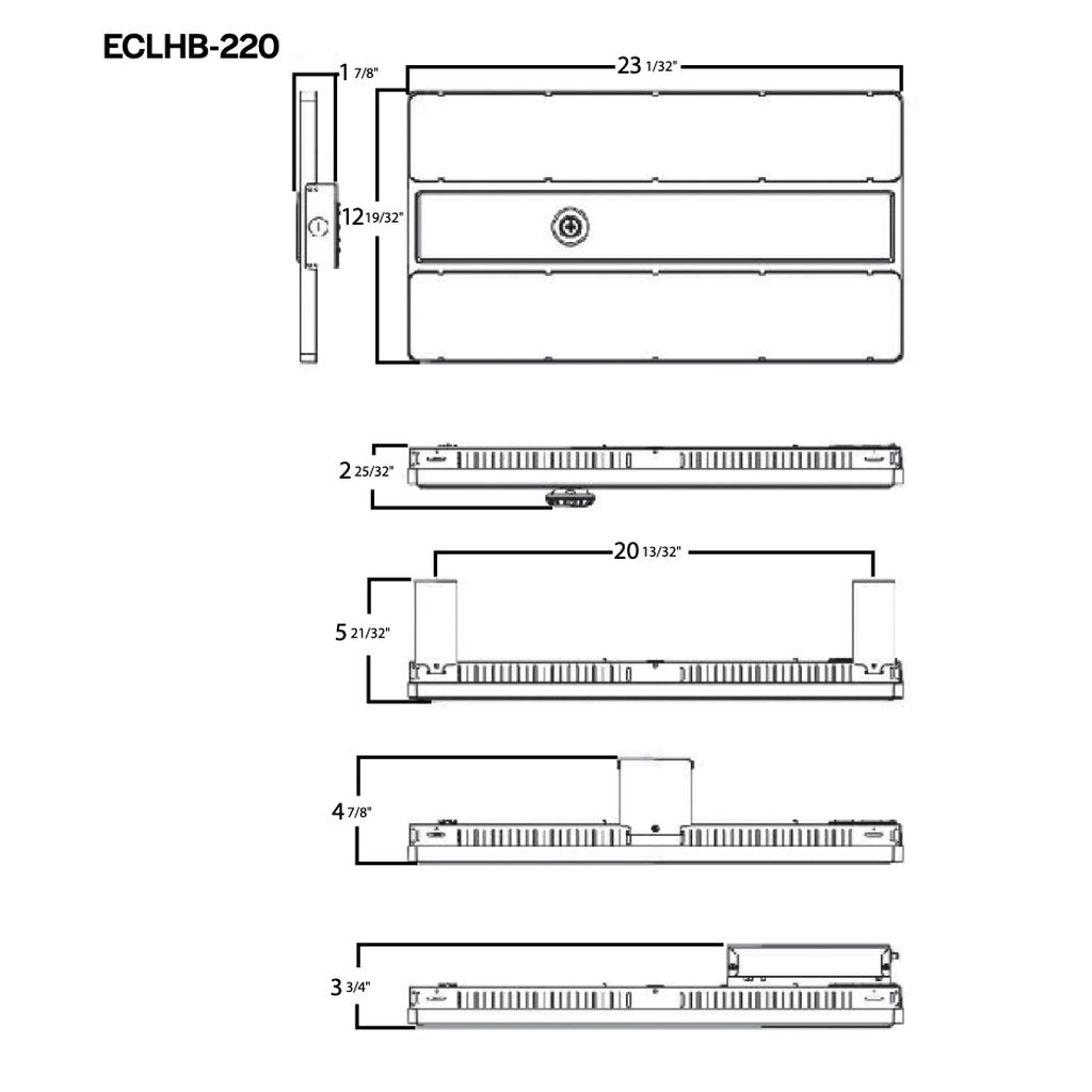 Halco 36105 220W LED Dimmable Fixture ProLED Essential Compact Linear