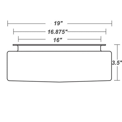 LENS-1191 Lens 19" White Drum Light Cover