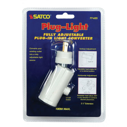 Satco SF77-622 150W Incandescent LED Fixture PLUG-A-LIGHT Plug Light