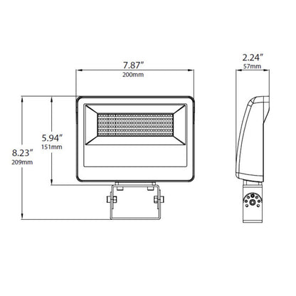 LED One LOC-FL-MW(35/50/60)MCCT(30/40/50)D 35W/50W/60W LED Wall Pack