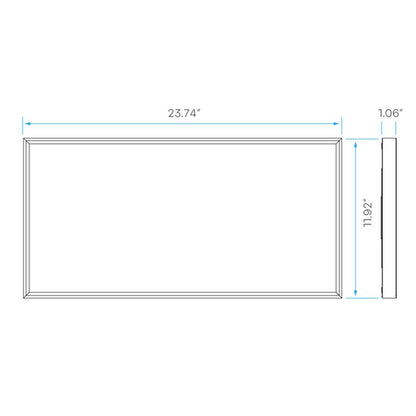 Luxrite LR24011 18W/24W/30W LED Flat Panel Dimmable Fixture