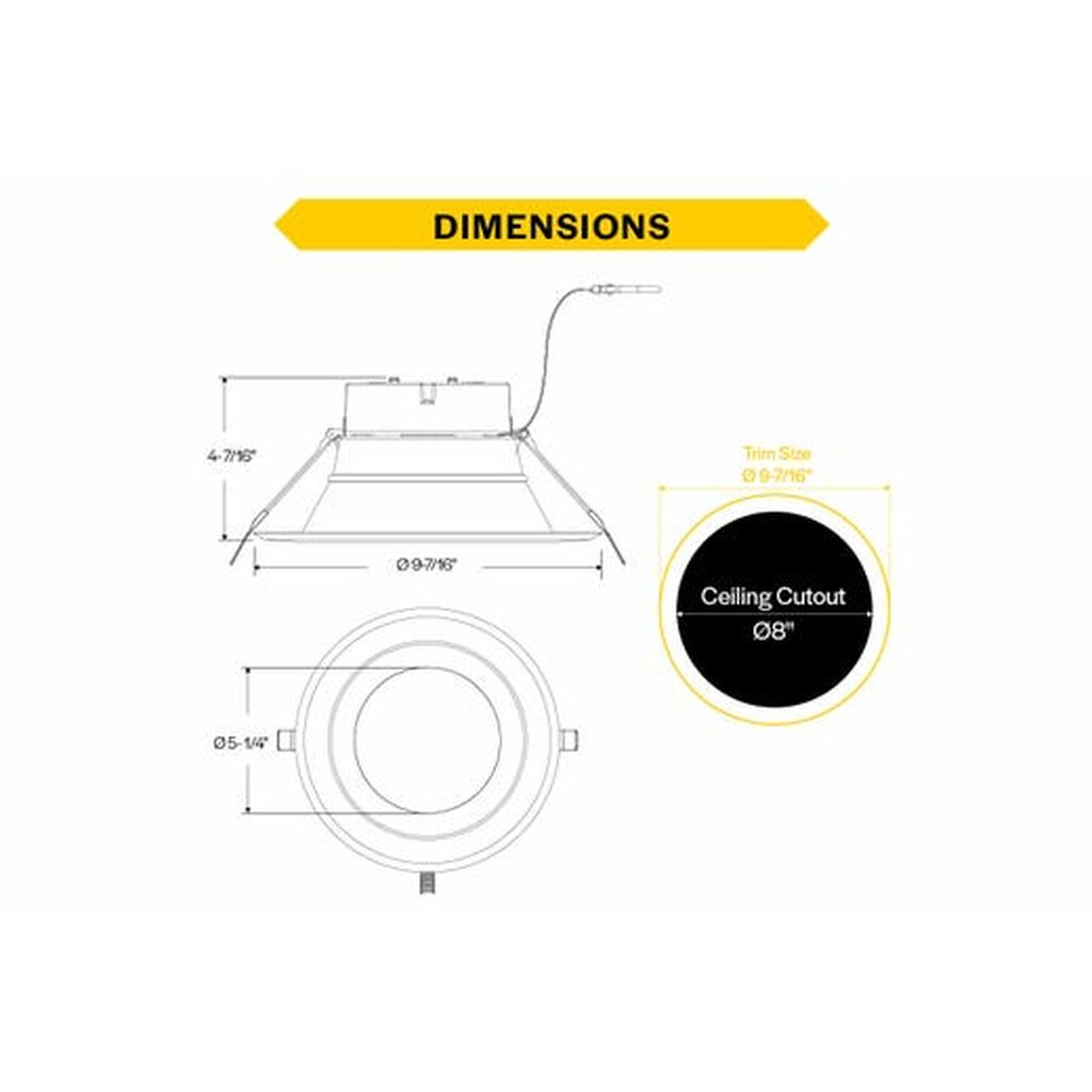 Halco 89212 16W/24W/30W LED Commercial Downlight Dimmable Fixture