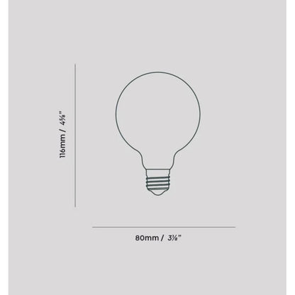 Tala PORC-II-6W-2700K-E26-MP-120V 6W G25 Warm White LED Light Bulb