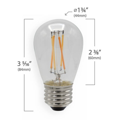 EmeryAllen EA-S14-2.0W-12V-E26-DTW-2718 2W S14 LED Light Bulb