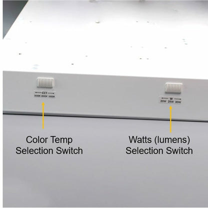 Halco 81799 20W/25W/30W LED Dimmable Fixture 2x2 Center Basket Troffer