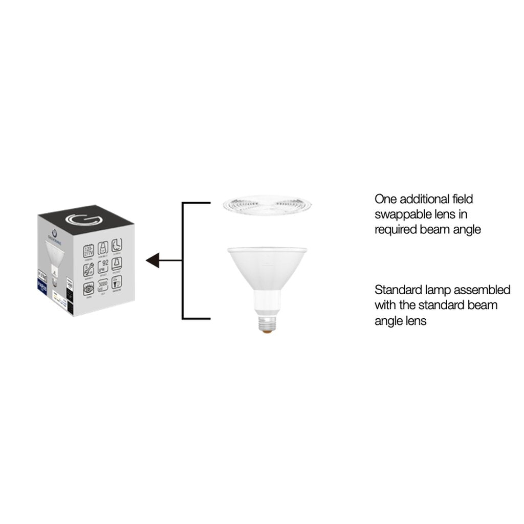 6 pack - Green Creative 37612 15.5W LED Light Bulb