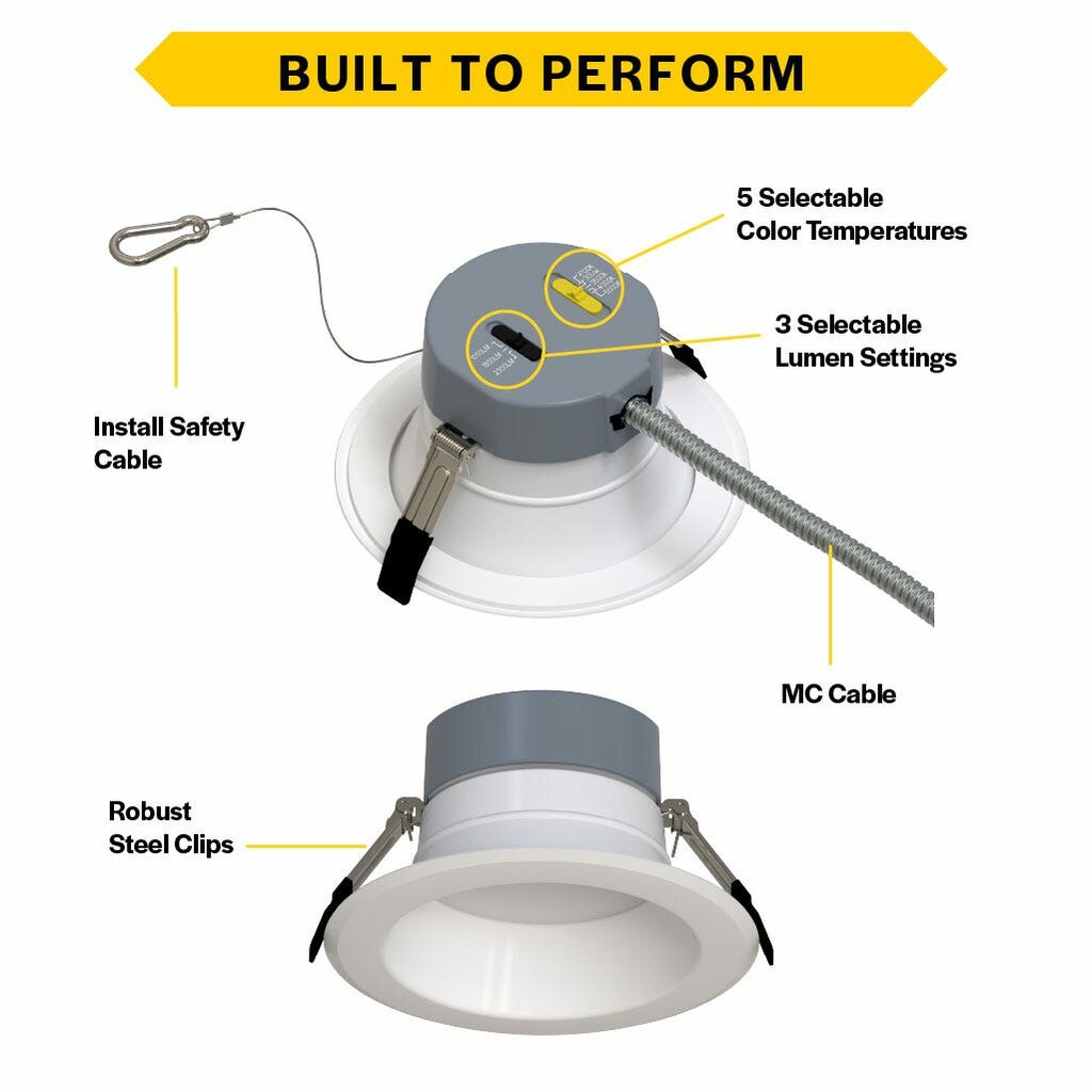 Halco 89211 10W/17W/21W LED Dimmable Fixture Commercial Retrofit