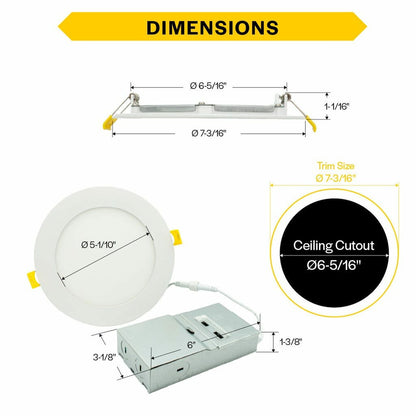 Halco 89169 10W/13W/15W LED Canless Dimmable Fixture Commercial Slim