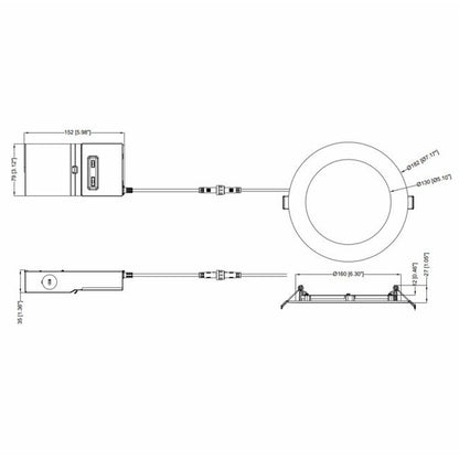 Halco 89169 10W/13W/15W LED Canless Dimmable Fixture Commercial Slim