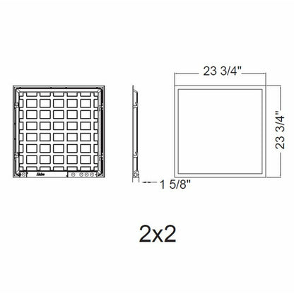 Halco 90525 20W/30W/35W LED Fixture 2x2 Flat Panel Lumen & Color