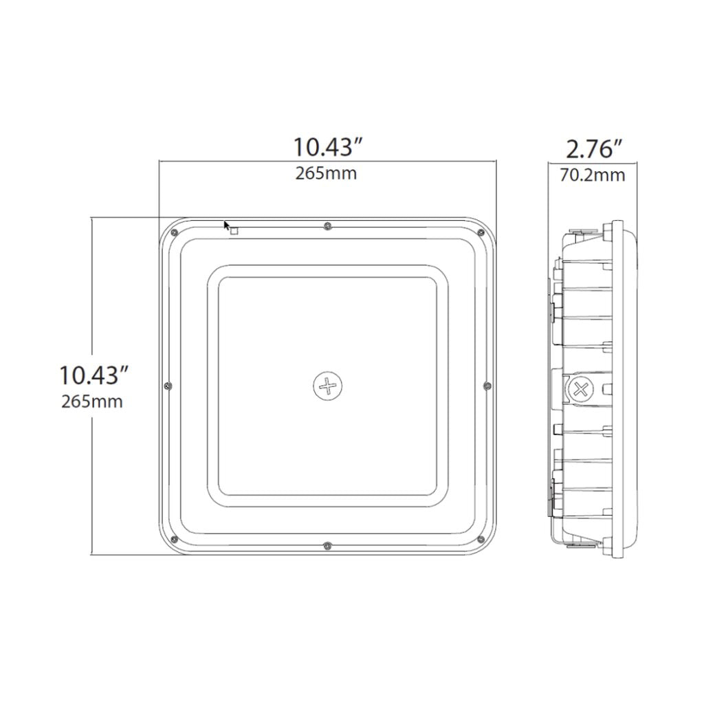 LED One LOC-10SQCP-MW(40/50/60/75)MCCT(30/40/50)-LV 40W/50W/60W/75W