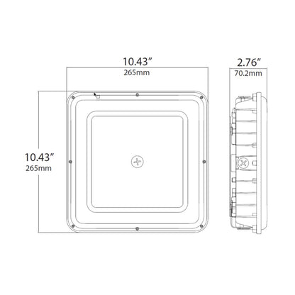 LED One LOC-10SQCP-MW(40/50/60/75)MCCT(30/40/50)-LV 40W/50W/60W/75W