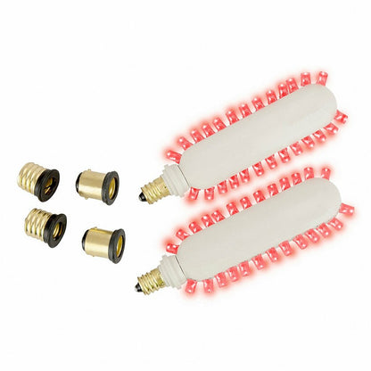 2 pack - TCP 20715 Fixture LED Paddle Retrofit Kits Red Candelabra