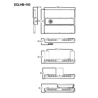 Halco 36104 110W LED Dimmable Fixture ProLED Essential Compact Linear