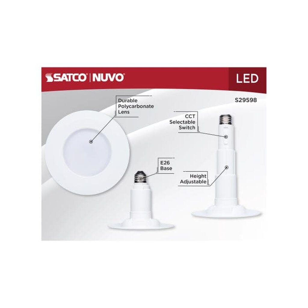 2 pack - Satco S29598 8.5W LED Adjustable Dimmable Fixture