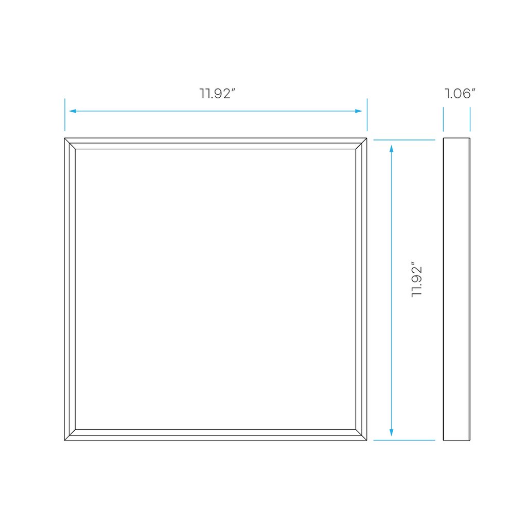 Luxrite LR24010 12W/16W/20W LED Dimmable Fixture 1X1 SLIM SURFACE