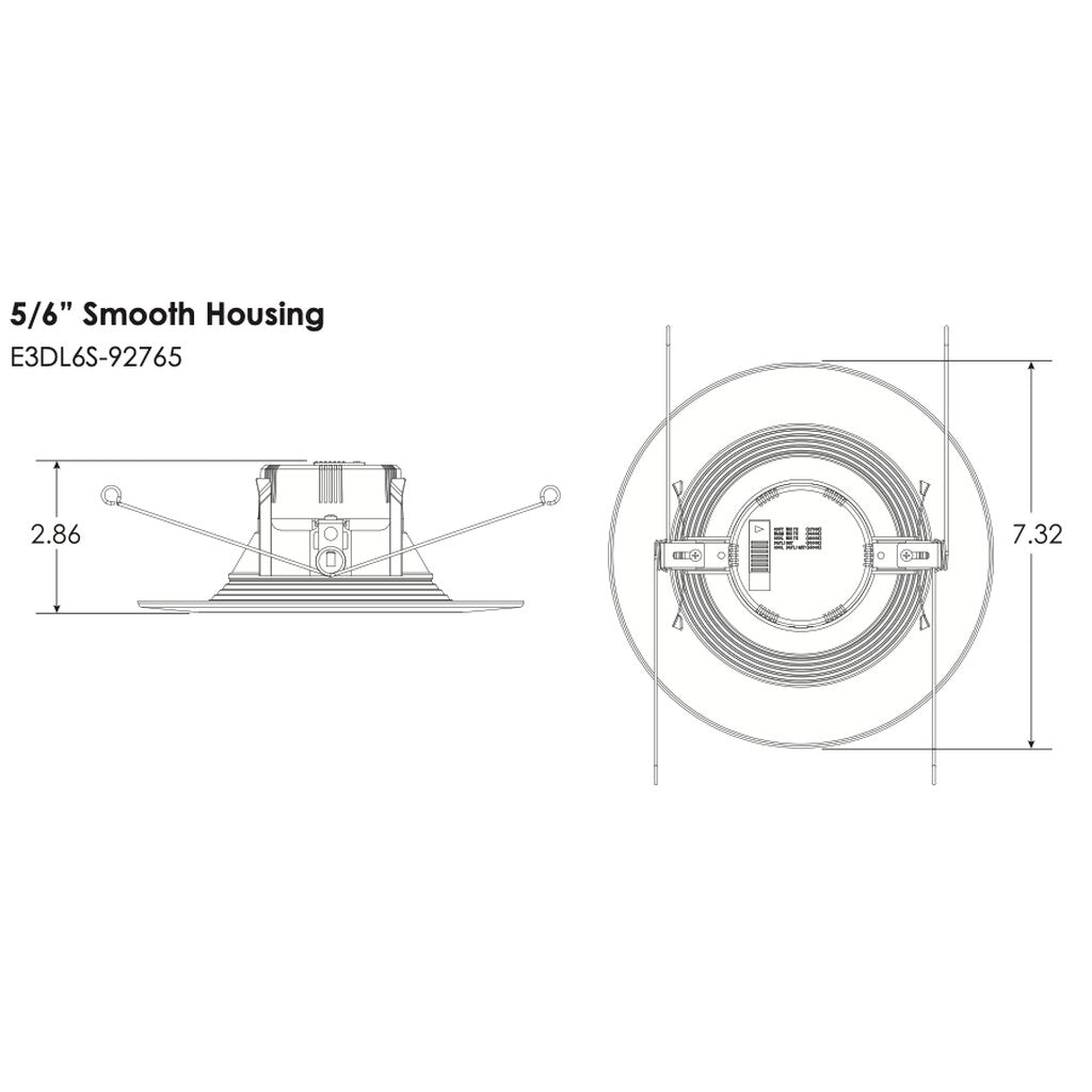 Energetic Lighting E3DL6B-92750 15W 6" Round LED Downlight Dimmable