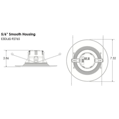 Energetic Lighting E3DL6B-92750 15W 6" Round LED Downlight Dimmable
