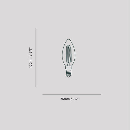 Tala CAND-4W-2700K-E12-NT-120V 4W C11 LED Light Bulb