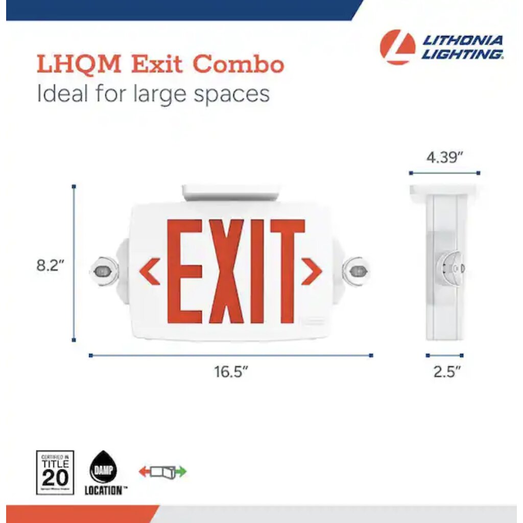 Lithonia LHQM S W RG MVOLT M6 LED Exit Fixture Signs