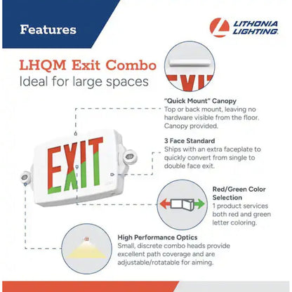 Lithonia LHQM S W RG MVOLT M6 LED Exit Fixture Signs