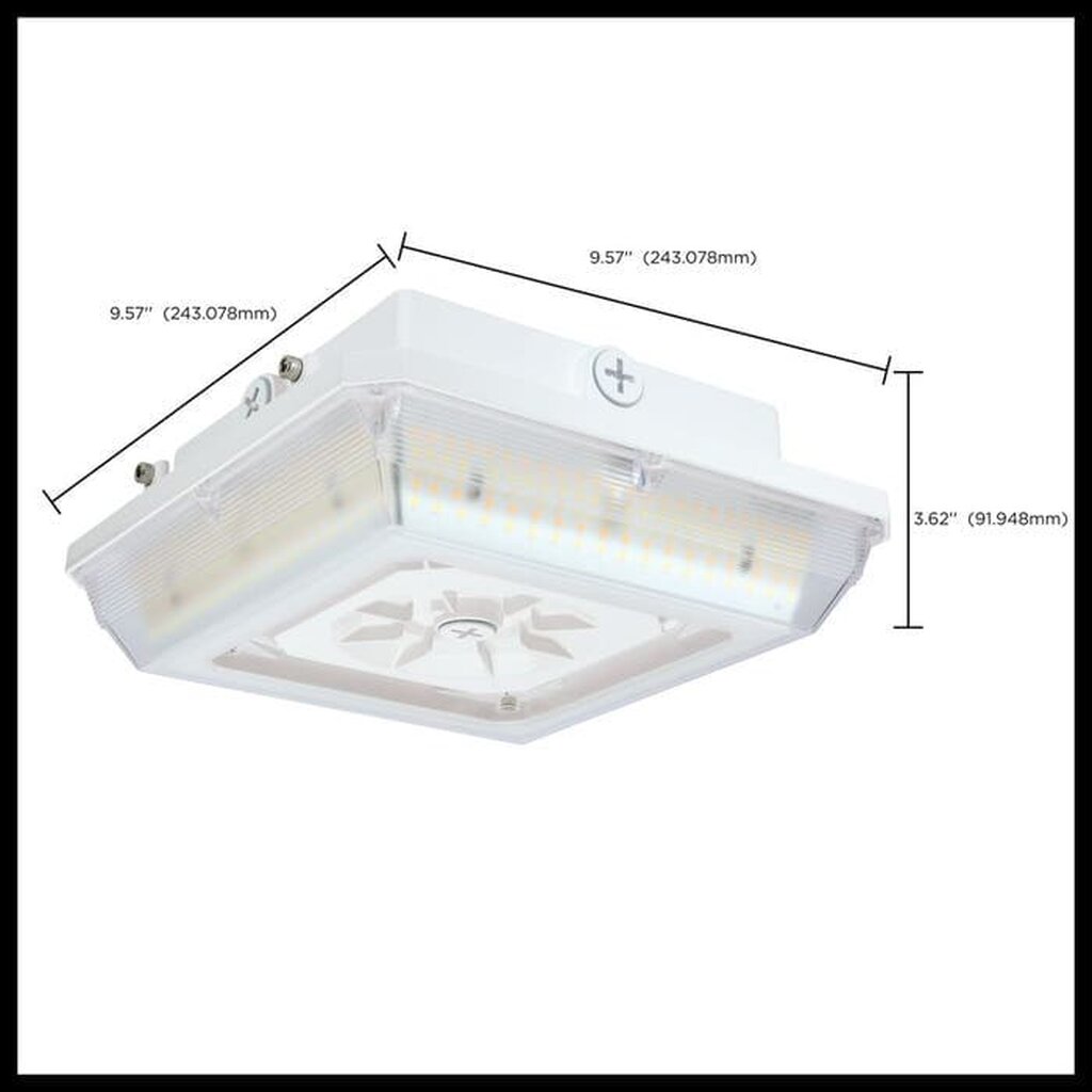 Satco 65-635 60W/75W/90W LED Dimmable Fixture Square - Wide Beam Angle