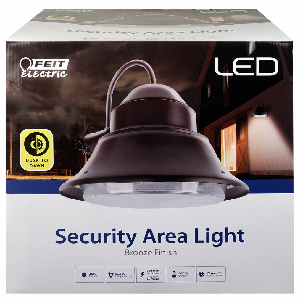 Feit Electric 73700 50W LED Fixture 13" Wall/Post Security Area Light
