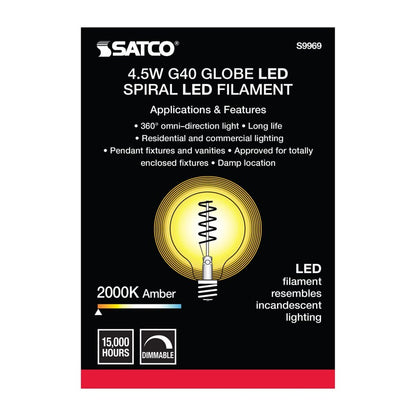 6 pack - Satco S9969 4.5W G40 LED Light Bulb