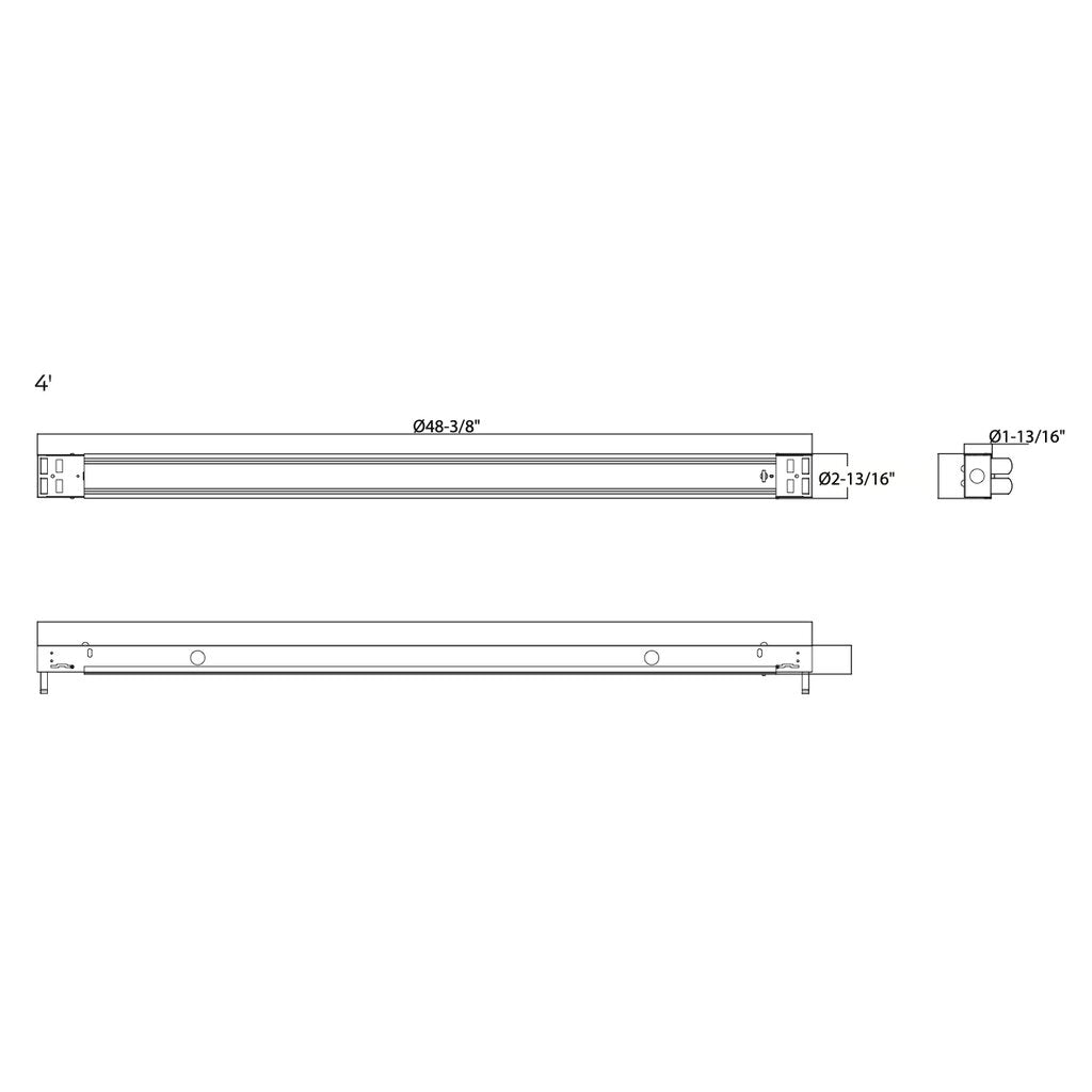 Halco 90511 LED Fixture ProLED Lamp Ready Strip FIXure 4ft 2 T8 Double