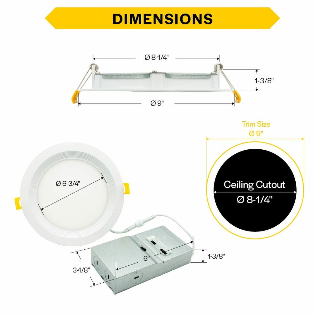Halco 89173 13W/15W/18W LED Dimmable Fixture Commercial Slim Downlight